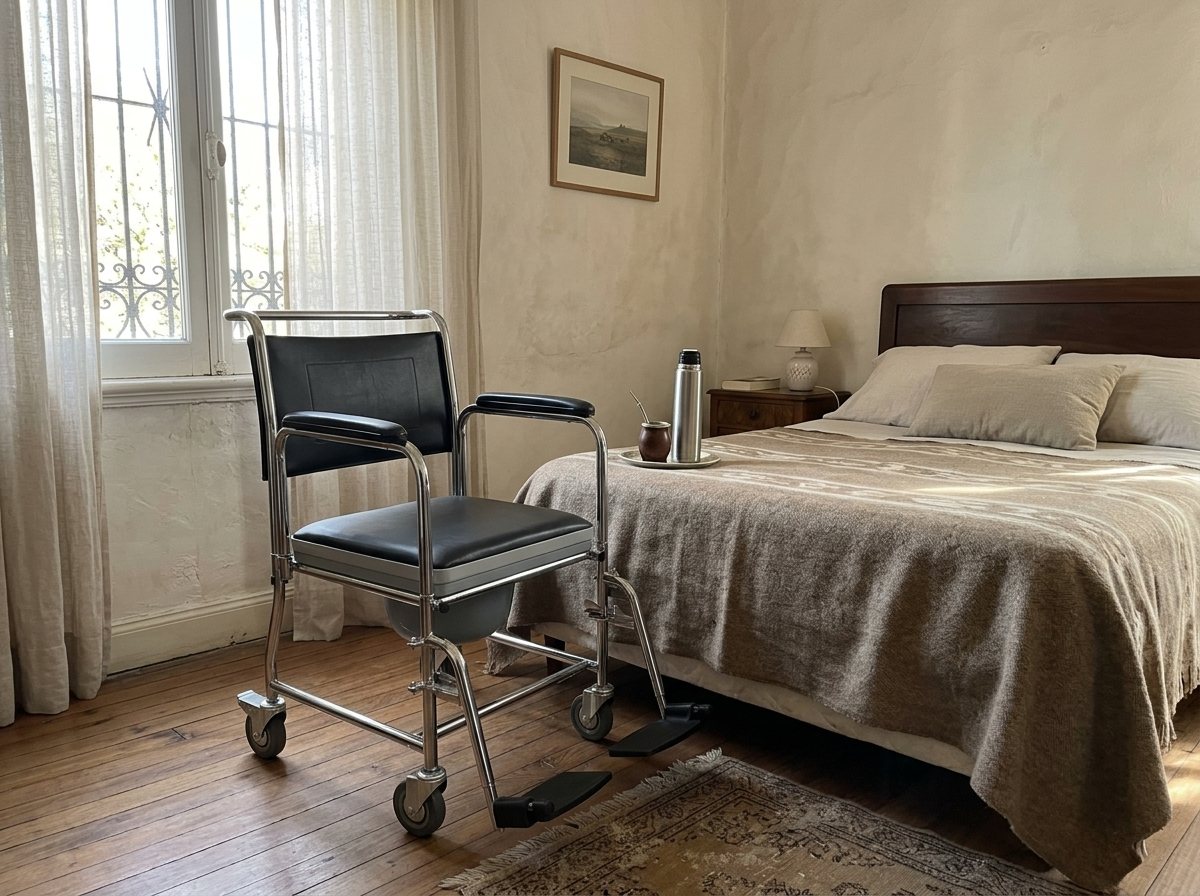 Silla higiénica con ruedas